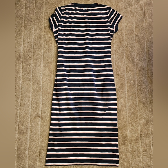 Barbour Striped Bayside Drawcord-Waist Midi Dress - Picture 9 of 13